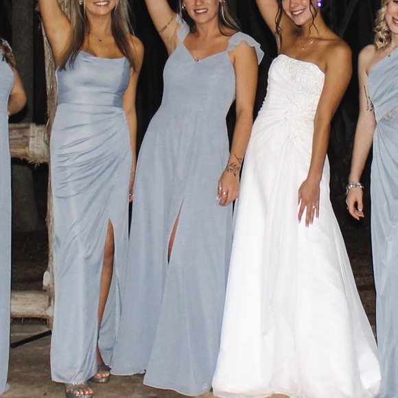Dusty blue bridesmaid dress - Picture 6 of 6